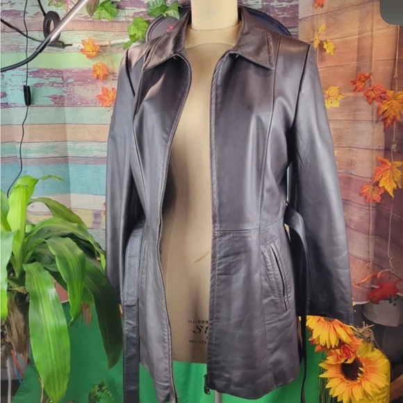 MIX MIX Leather Vintage Belted jacket - Picture 6 of 8
